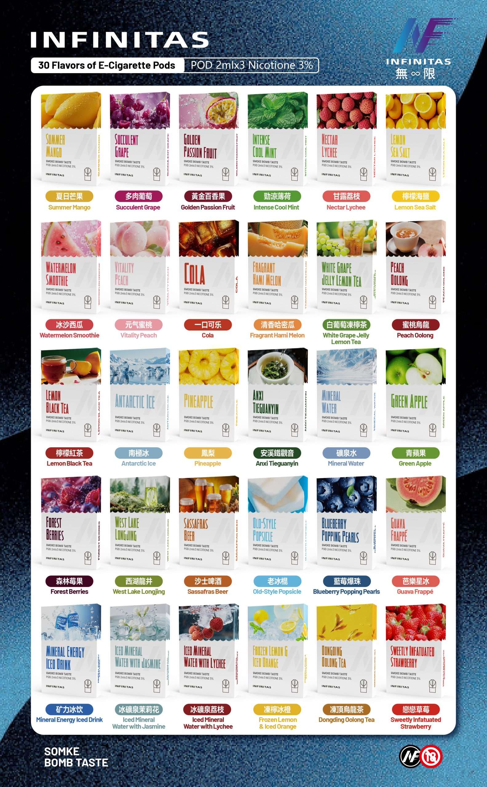 INF無限煙彈通用1代電子煙霧化彈透明獨立包裝:圖片 2